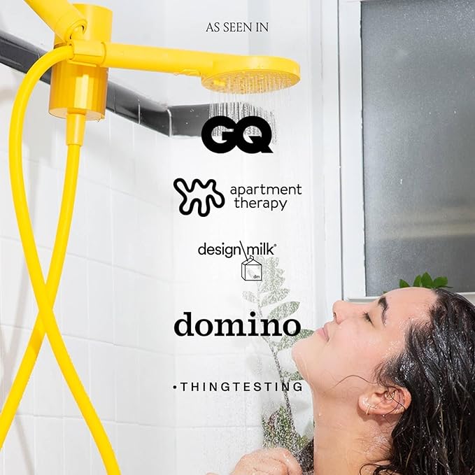 Sproos! - Handheld Showerhead with Filter Set, High Performance Filtration System for Healthier Hair and Skin, Extra Long 70 Inch Hose, 3 Customized Spray Functions, Red