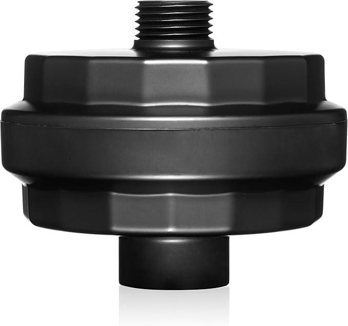 Brondell Shower Filter VivaSpring, Compact Matte Black – High Output, 100% High-Purity KDF Filtration, With FF-30 Filter Cartridge, Filtered Shower Water for Healthier Skin & Hair
