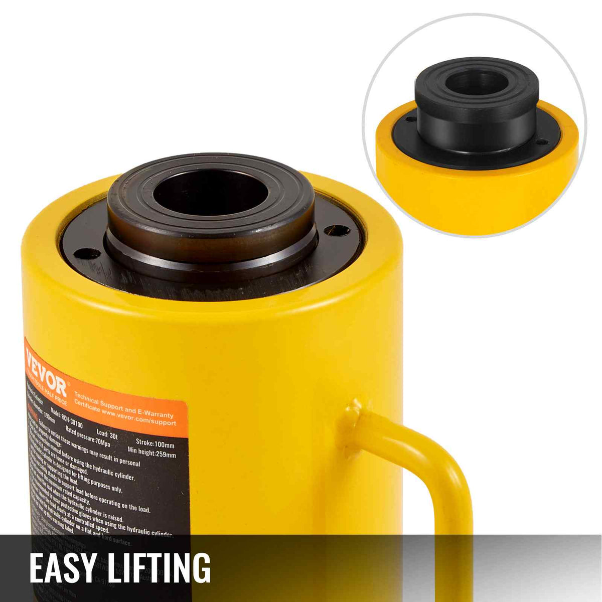 Hollow Plunger 30Ton 4"Stoke/ 100mm Hydraulic Cylinder Jack Single Acting