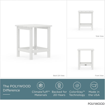 Long Island 18" Side Table, White