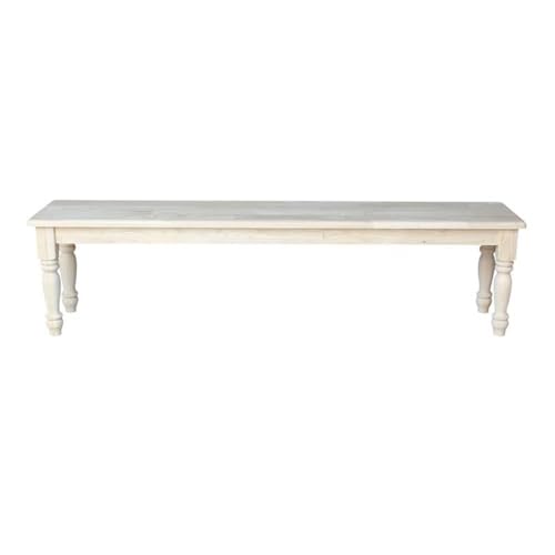 International Concepts BE-72S Shaker Style Bench, Unfinished
