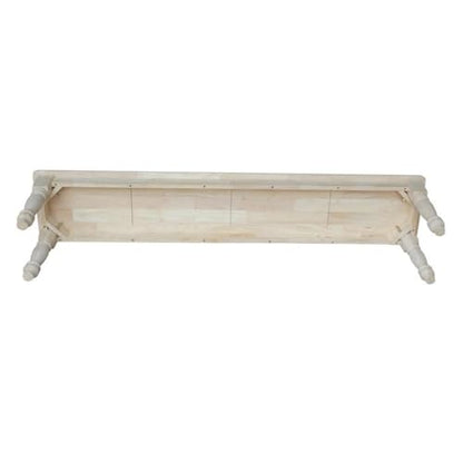 International Concepts BE-72S Shaker Style Bench, Unfinished