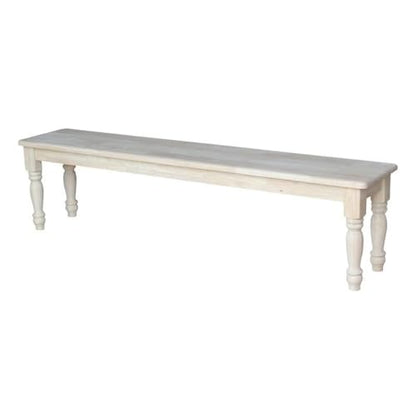 International Concepts BE-72S Shaker Style Bench, Unfinished