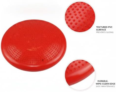 13 x 13 Inch Textured PVC Balance Cushion Stability Trainer for Active Seating and Floor Exercises