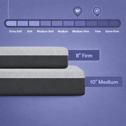 8 Inch RV Short Queen Mattress, Made in The USA, CertiPUR-US®, Oeko-Tex®, and Fiberglass-Free™ Certified Cooling Memory Foam Camper Bed - Firm