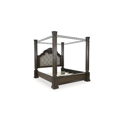 Signature Design by Ashley Maylee Queen Canopy Bed Frame, Dark Brown