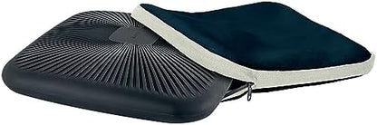 Leitz Ergo Active Wobble Cushion, Ergonomic Seat Cushion, Square Seat Pad for Improved Ergonomics, Seat Cushion for Office Chair with Velvet Grey Cover, 65400089