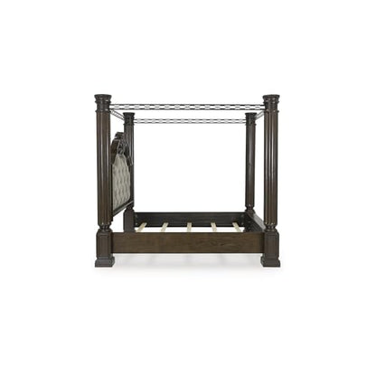 Signature Design by Ashley Maylee Queen Canopy Bed Frame, Dark Brown