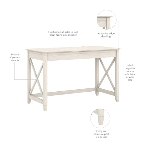 Key West 48W Writing Desk in Linen White Oak