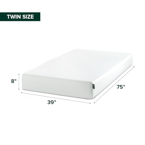Zinus 8 Inch Twin Green Tea Memory Foam Mattress, Medium Firm Feel