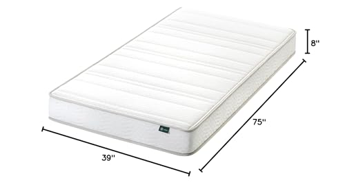Zinus 8 Inch Twin Foam and Spring Hybrid Mattress, Medium Feel