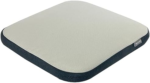 Leitz Ergo Active Wobble Cushion, Ergonomic Seat Cushion, Square Seat Pad for Improved Ergonomics, Seat Cushion for Office Chair with Light Grey Cover, 65400085
