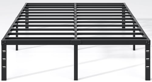 Metal Bed Frame,King Size Bed Frame with Storage Space,18 Inch