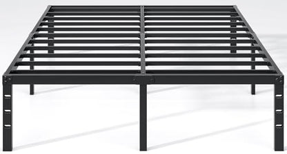 Metal Bed Frame,King Size Bed Frame with Storage Space,18 Inch