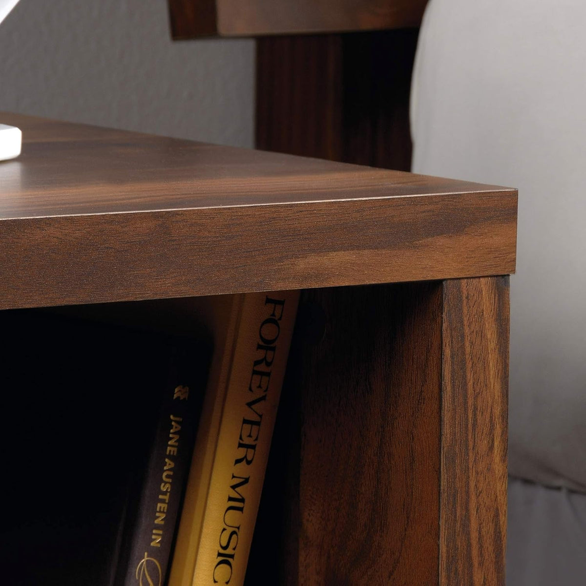 Harvey Park Night Stand with Easy Gliding Drawer, Walnut Bedside Table - Grand Walnut Finish