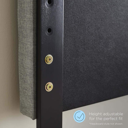 MOD-6221-BLK Archie Full Wood Headboard, Black