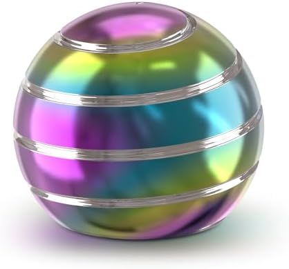 Kryfa 1.77in Kinetic Fidget Desk Toy, Anxiety Relief ADHD for Adults, Rainbow