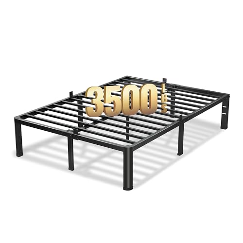 18 Inch Full Bed Frame with Round Corners No Box Spring Needed
