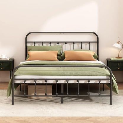 Kujielan Metal Bed Frame Full Size,Easy to Assemble,Black