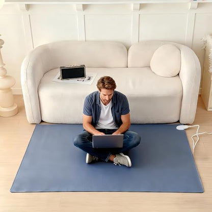 Heated Rug Mat, 39"x 59" Heated Floor Mat, for Living Room Office