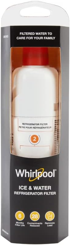 Whirlpool® WHR2RXD1 Ice, Orange Refrigerator Water Filter 2-WHR2RXD1, Single-Pack