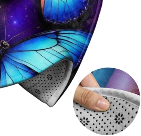 Circular Rugs Large Modern Round Area Rug Fashion Decor Mat for Home Office Purple Butterfly