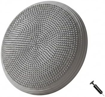 Inflatable Balance Disc Cushion, 13.4 Inch PVC Wobble Seat for Stability Training, Core Exercise & Office Chair Support, Portable Fitness Pad (Pink, Gray, Purple, Blue)