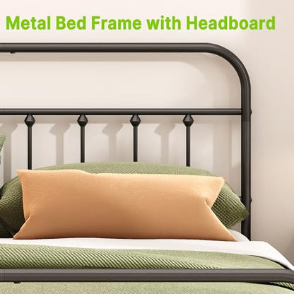 Kujielan Metal Bed Frame Full Size,Easy to Assemble,Black