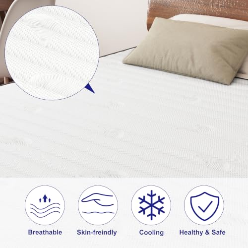 Full Mattress,10 Inch Full Size Medium Firm Hybrid Mattress in a Box, 7-Zone Memory Foam & Pocket Spring Mattress for Pressure Relief and Full Body Support