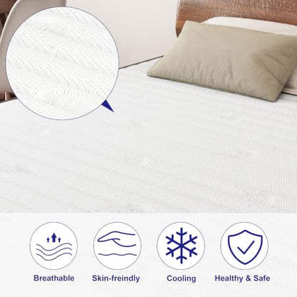 Full Mattress,10 Inch Full Size Medium Firm Hybrid Mattress in a Box, 7-Zone Memory Foam & Pocket Spring Mattress for Pressure Relief and Full Body Support