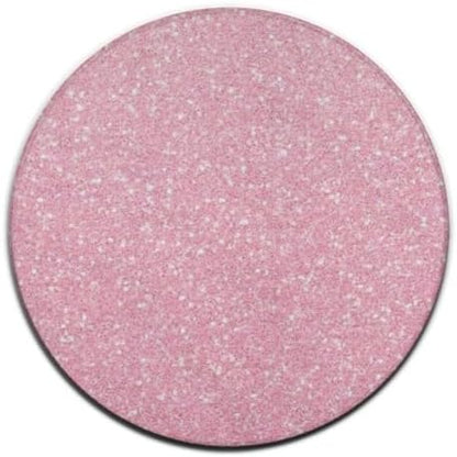 Machine Washable Modern Round Area Rug, Room Sofa Yoga Soft Round Carpet, Home Decor Non Slip Kitchen Office Circle Rug Pink Glitter Texture