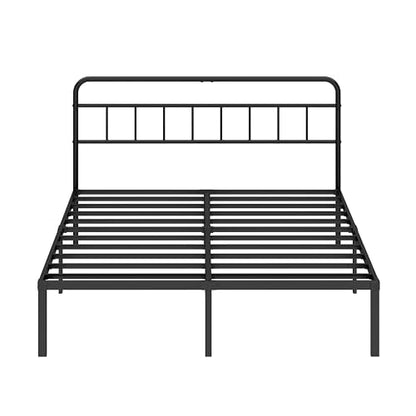 Full Bed Frame with Classin Headboard, Black