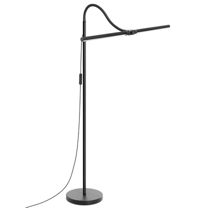 LED Floor Lamp, 18W/2000LM Bright Reading Floor Lamp for Office with Double Head, Adjustable Gooseneck Dimmable Modern Standing Light for Lash Extension Craft, Eye Caring Floor Lamps for Living Room