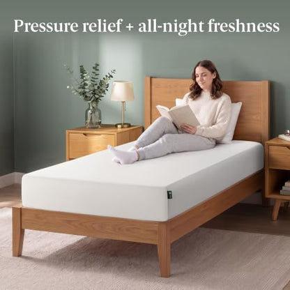 Zinus 8 Inch Twin Green Tea Memory Foam Mattress, Medium Firm Feel
