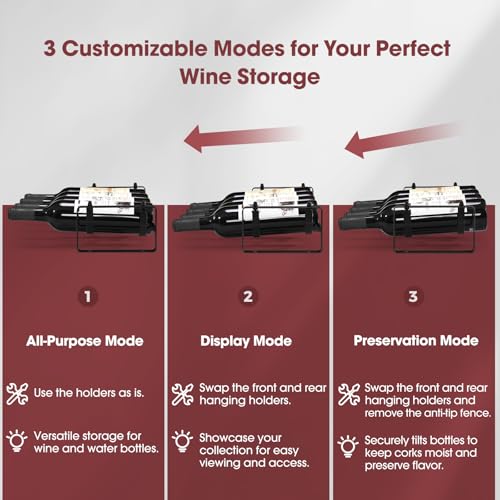 Stackable Countertop Wine Rack, 12 Wine Bottles Holder for Inside Cabinet