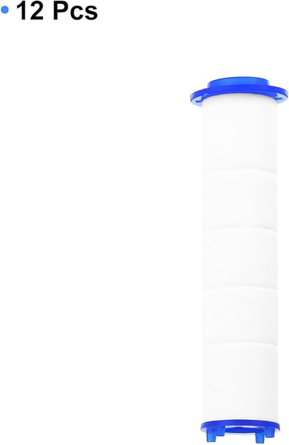 uxcell 12 Pcs Shower Head Filter 3.5 Inch PP Cotton Filter Cartridge Replacement High-Pressure Handheld Fan Shower Jet Sets