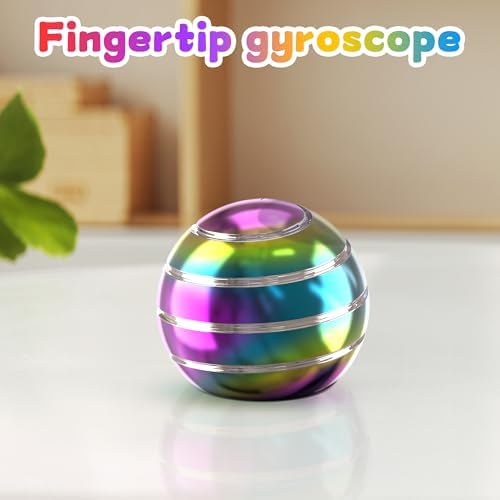 Kryfa 1.77in Kinetic Fidget Desk Toy, Anxiety Relief ADHD for Adults, Rainbow