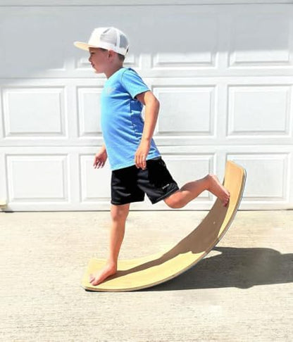 35" Balance Board Kids | Montessori Wobble Board for Toddlers Ages 3-5, Natural Wood Open-Ended Waldorf Sensory Toy for Indoor & Outdoor Play, Core Balance Trainer, Birthday & Christmas Gift 2026