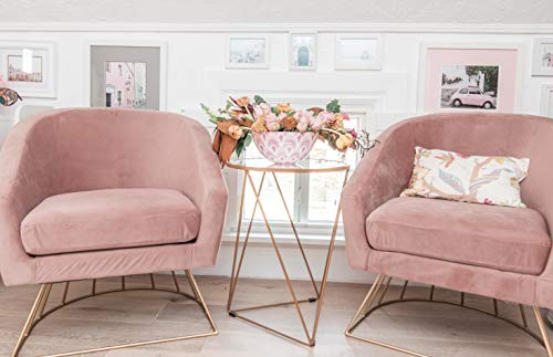 Metal Accent Table Triangle Base Round Mirror Top, Gold