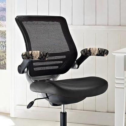 Rose Butterfly Print Office Chair Armrest Covers Set of 2 Dust-Proof Stretchable Gaming Chair Armrest Slip Covers Easy to Install