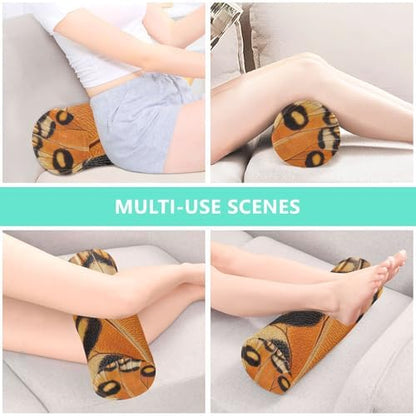 Animal Butterfly Skin Leather Texture Colorful Neck Roll Pillow Sleeping Pillow Roller Massage Table Cushion Pad Foam Lower Back Support almohada para Cuello