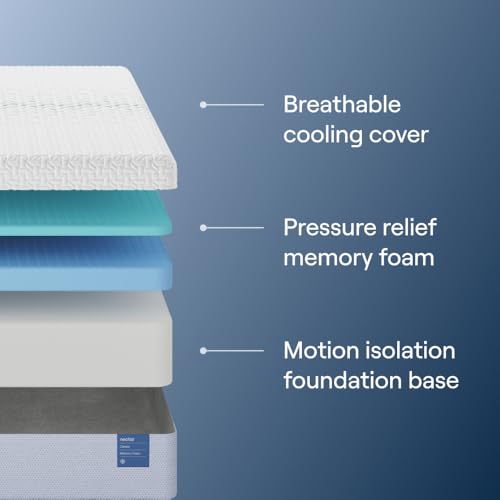 Nectar 12” Memory Foam Mattress, King- Medium Firm, 1-Year Trial