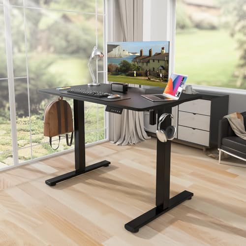 Standing Desk Height Adjustable Small Electric Stand Up Desks [35 x 20 Inch] - Ergonomic Sit Stand Desk Rising Desks for Home Office Computer Desk Stand Desk Workstation