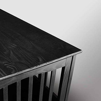Wooden Pet Crate, End Table, Medium, New Black