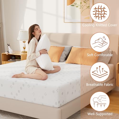10 Inch King Memory Foam Mattress, Medium Firm Gel Foam Mattress
