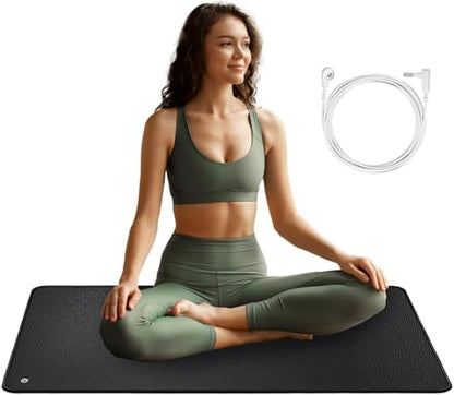 Grounding Mat (11.81"×39.37") for Sleep & Pain Relief, Energy, Inflammation, Balance, Wellness, Earth Connection Therapy for Indoor Grounding at Home, Office, or Work
