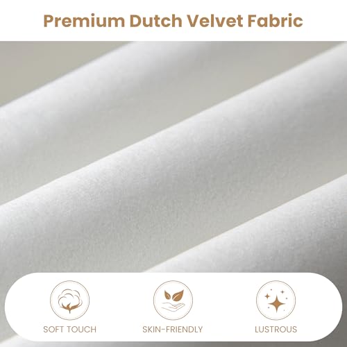 Full Size Bed Frame, Velvet Upholstered Platform Bed, Vertical Channel Tufted Adjustable Headboard, Low Profile Bed Frame, No Box Spring Needed, Easy Assembly, White