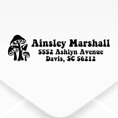 Custom Floral Address Stamp | Choose from 12 Designs | Multiple Ink Color Options | Envelope Return Address Stamp for Couple or Family (Design 12, Medium)