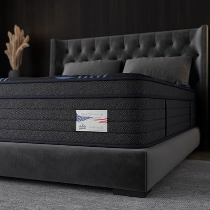 10 Inch Full Medium Firm Hybrid Mattress in a Box, Gel Foam Zoned Pocket Coils for Extra Lumbar Suppor, CertiPUR-US & Oeko-TEX for All Sleepers