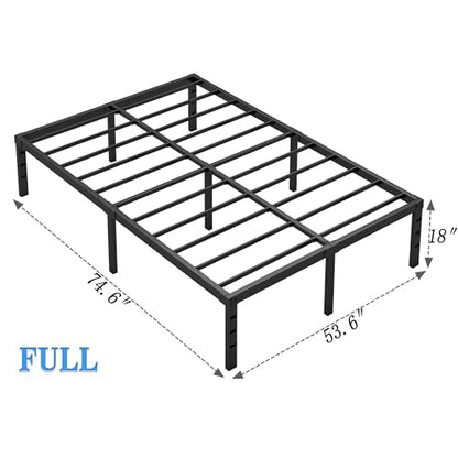 Metal Bed Frame,Full Size Bed Frame with Storage Space,18 Inch